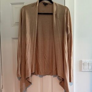 Ann Taylor Light Brown Open Front Cardigan